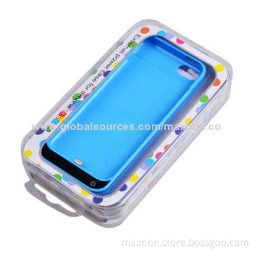 2,200mAh power bank case for iPhone 5c, with backup battery, kickstand, various colors are available